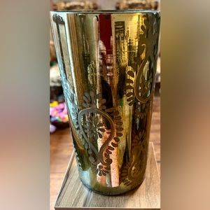 NWT silver glossy vase